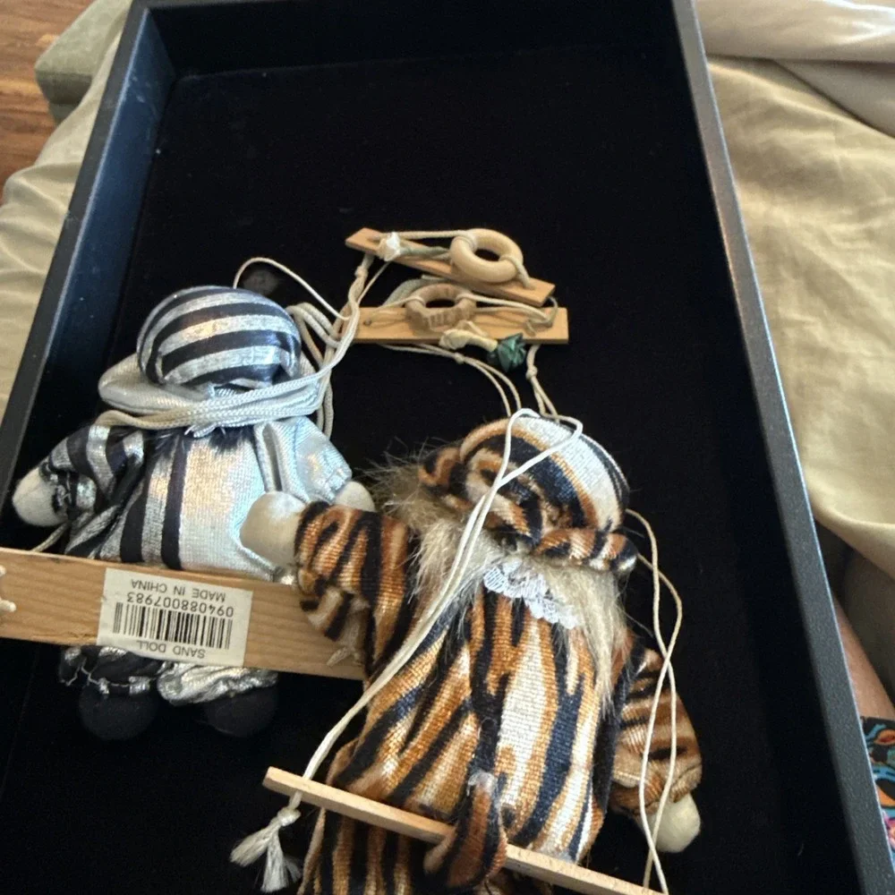 Vintage Clown dolls on‎ Swing With Cat Face Doll 5